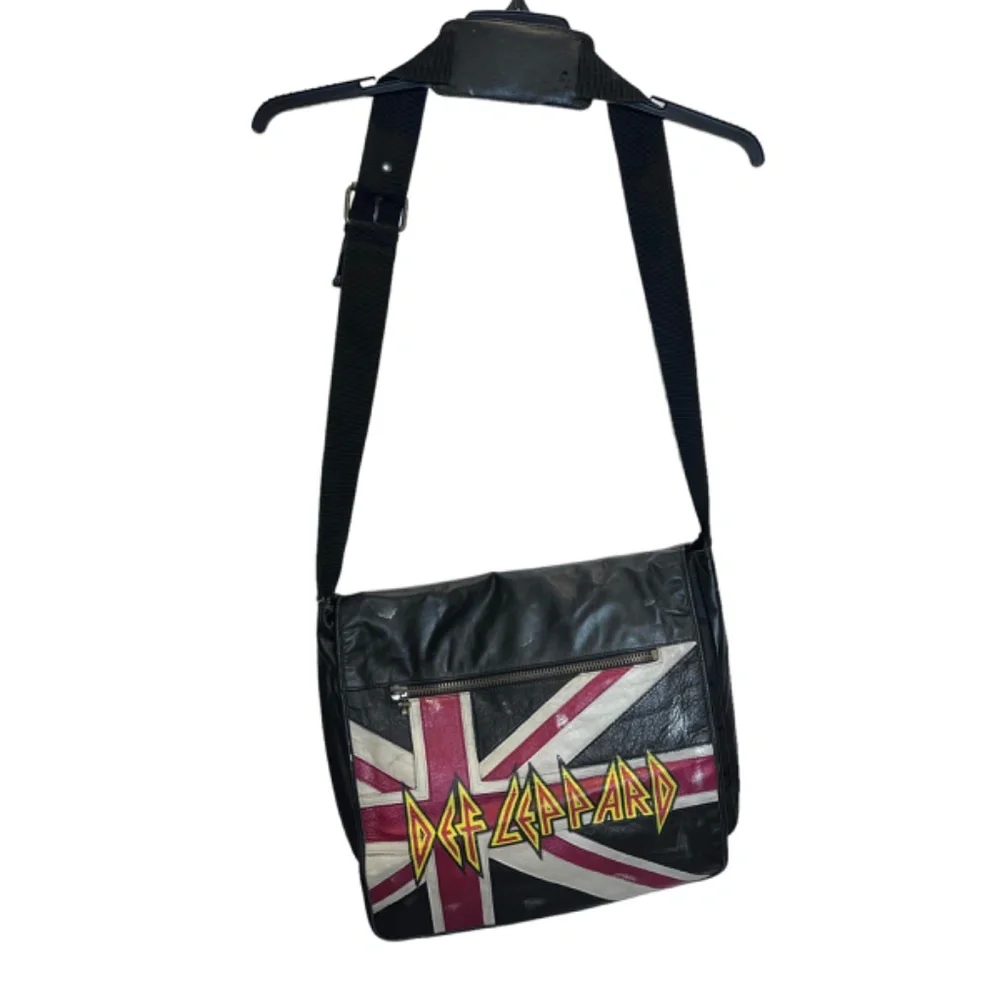 Vintage Def Leppard Wilsons Leather Messenger Bag